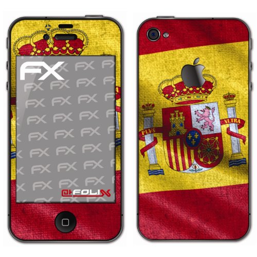 atFoliX Fu&szlig;ball EM 2012 Spanien Flagge Designfolie f&uuml;r Apple iPhone 4/4S Preisvergleich