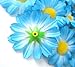 (12) Silk Blue Gerbera Daisy Flower Heads , Gerber Daisies - 1.75