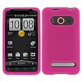 GTMax Hot Pink Soft Rubber Silicone Skin Cover Case for Sprint HTC EVO 4G C ....