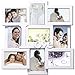Adeco [PF0309] Decorative White Wood ''Love'' Wall Hanging Collage Picture Photo Frame, 4 x 6 -nches