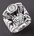 Men's Wildthings Twin Cam Engine Sterling Silver Ring