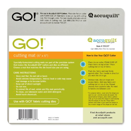 AccuQuilt GO! Baby Cutting Mat; 6-inch-by-6-inch