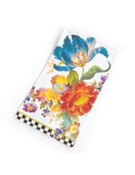 MacKenzie-Childs Flower Market Paper Napkins - Guest White (4.5"W X 8"L)