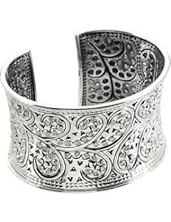 Sterling Silver Fashion Cuff Bracelet by US Gems