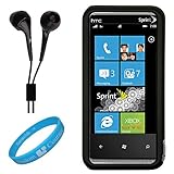 Black 2 Piece Snap On Crystal Case for HTC Arrive Sprint Windows Mobile 7 P ....