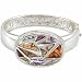 Multi-Gemstone Bangle Bracelet Sparkling Sterling Silver