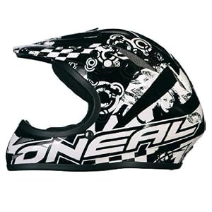 O Neal Azonic Full-Face Black Flip Bicycle Helmet (Black Red, Large)