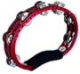 Meinl Tambourine, ABS Steel Jingles, Handheld Red