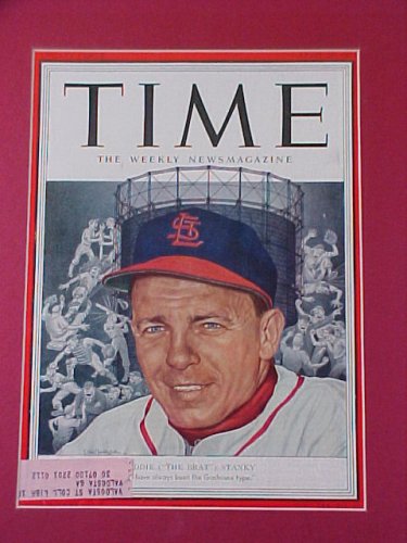 Eddie Stanky St. Louis Cardinals April 28 1952 Time Magazine Fabulous Beautiful Condition Professionally Matted Cover 11 X 14 Inch Size Delivered Ready For Framing