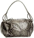 SONDRA ROBERTS NEW YORK Python Side Frame Hobo,Natural,one size
