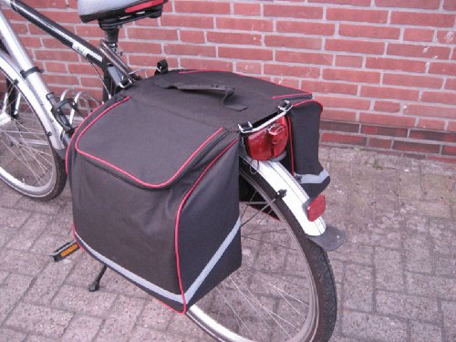 Filmer Fahrrad-Doppeltasche mit Reflektorstreifen, schwarz, 46353 Preisvergleich