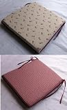 SEAT PAD REVERSIBLE SUPERIOR QUALITY SOLID FOAM INNER,WASHABLE,HEAVY COTTON SIZE 16X15