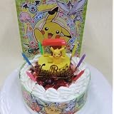 ★ポケットモンスター・キャラデコ・生クリーム苺デコレーションケーキ５号スライス苺2段サンド(バースデーオーナメント・キャンドル６本付き）