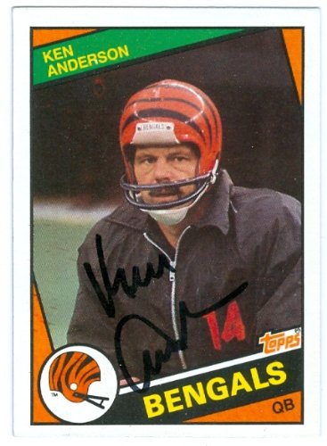 Ken Anderson Autographed/Hand Signed Football Card (Cincinnati Bengals) 1984 Topps #34