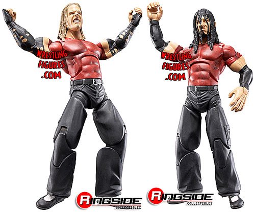 HARDY BOYZ (JEFF HARDY & MATT HARDY) CLASSIC DELUXE RINGSIDE EXCLUSIVE 2-PACK WWE TOY WRESTLING ACTION FIGURES BY JAKKS PACIFIC