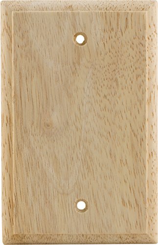 GE 40061 Blank Wall Plate, Unfinished Wood