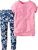 Carters Baby Girls Lace Panel Pants Set