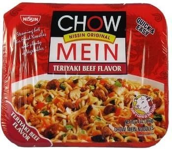 Nissin Original Chow Mein Teriyaki Beef Flavor Chow Mein Noodles, 4 oz Bowls (Pack of 24) by Chow Mein