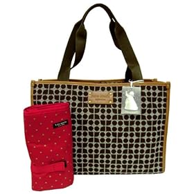 KATE SPADE DOT NOEL BROWN MEDIUM BABY BAG
