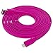 Aduro - Apple Certified / MFi [Lifetime Warranty] - USB to Lightning Extra Long FLAT Charge & Sync Cable fits all Apple Devices with Lightning Connector - iPhone 5 / 5S / 5C / 6 / 6 Plus, iPad 4, iPad Mini, iPad Air, New iPod Touch and Nano (10 Feet / 3 Meters) (Purple)
