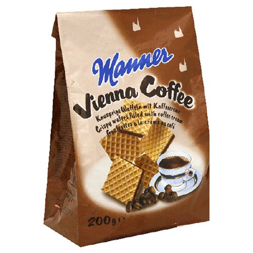 Manner Vienna Coffee Wafers, 7-Ounce Bag (Pack of 10) by Manner