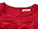 MUXXN Women's 1950s Vintage Retro Capshoulder Party Swing Dress (L, Red)