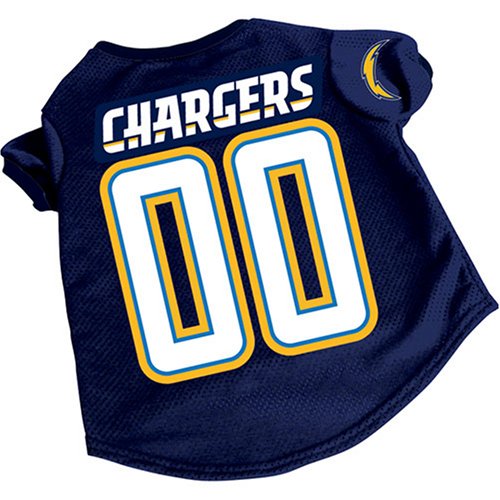 Officially Licensed by the NFL - San Diego Chargers Dog Football Jersey - Medium