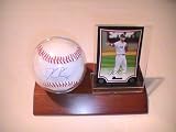 Dustin Pedroia Boston Red Sox Signed Autographed Baseball & Wood Case Plus Card Coa