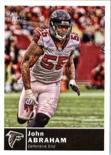 2010 Topps Magic Football Card # 22 John Abraham - Atlanta Falcons - NFL Trading Card in Screwdown Case!