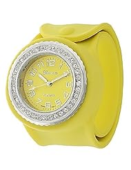 Geneva Womens Platinum Silicone Slap Watch