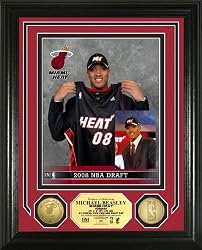 Michael Beasley Miami Heat #2 Overall Pick 2008 NBA Draft Day 24KT Gold Coin Photo Mint