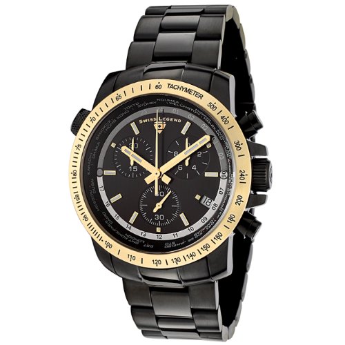 Swiss Legend Men's 10013-BB-11-GB World Timer Collection Chronograph Stainless Steel Watch