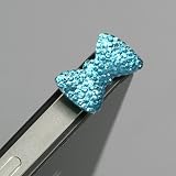 Blue / Earphone jack accessory / Bow Dust Plug / Ear Cap / Ear Jack For iPhone / iPad / iPod Touch / 3.5mm (7232-1)