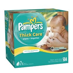 Pampers ThickCare Unscented Wipes Refill - 7x Box - 504 Count