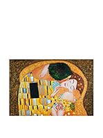 Arte Dal Mondo Pintura al Óleo sobre Linezo Klimt Bacio Dettaglio