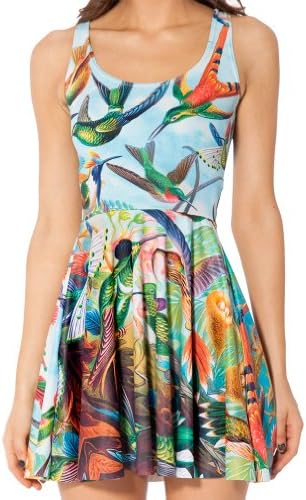 Women Birds in Paradise Skater Pleated Sundress