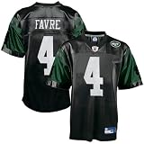 Reebok NFL Equipment New York Jets #4 Brett Favre Black Alternate Replica Jersey