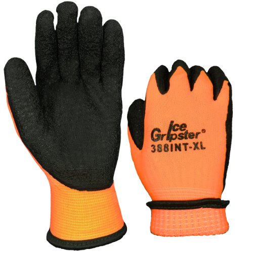 Global Glove 388INT Ice Gripster Rubber Glove, Work, Extra Large, Orange/Black (Case of 72) On Sale