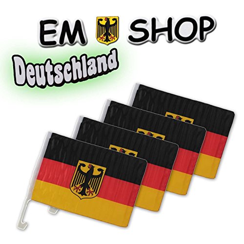 Autofahne 4x Autoflagge Deutschland EM Artikel 2016 Fanartikel Europameister JEB