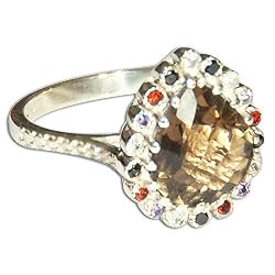 Silver Gemstone Ring Mens Jewelry (rng326)