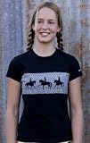 Dressage Diva tee, black, size 14 (please look at details for sizing)