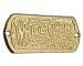 White Clad Icebox Label Brass
