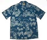 Hawaiian Shirts, Island Chart Navy, 2XL