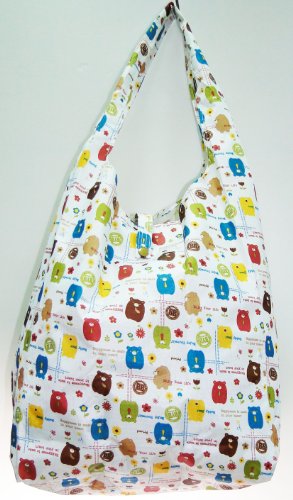 Trendy Sturdy Shopping Tote Bag - Color Bears Pattern
