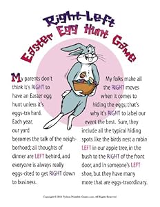 Easter Left Right Game Free Printable