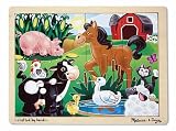 Melissa and Doug - On the Farm Wooden Jigsaw (12 pieces)