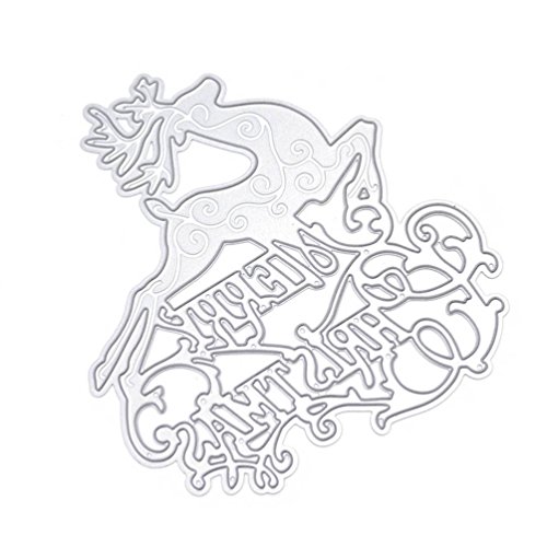 Merry Christmas Cutting Dies Stencil Deer Metal Template for DIY Paper Card 1 Pc