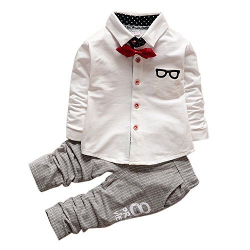 SOFIRE Baby Boys Infant Toddler Pants Clothing Sets Button Down T Shirt