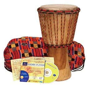 Djembe Player - Djembes enfants - Mini djembe enfant 35 cm + Sac + m�thode Djembe Player