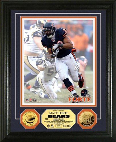 Matt Forte Framed 24KT Gold Coin Chicago Bears Photo Mint